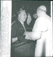 1957 John B Hynes St Peters Basilica Vatican City Italy Wirephoto 7X7 Vintage