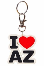 I Love Arizona Keychain Heart State Pride Key Ring Souvenir Gift Made in USA