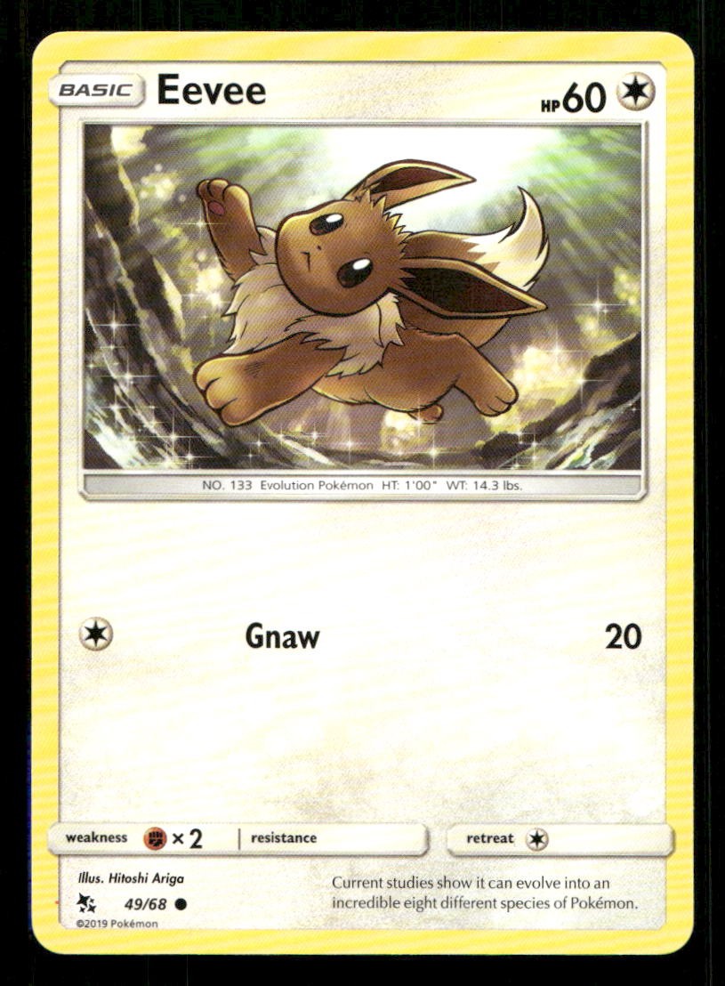 Eevee 49/68 Hidden Fates NM/M Pokemon