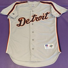 Authentic 1995 Detroit Tigers Vintage On Field Pro Cut MLB Russell Jersey 44