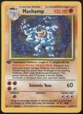 BR | Pokemon TCG 1999 Base Set | Machamp #8 HOLO 1st Edition | MP- HP+