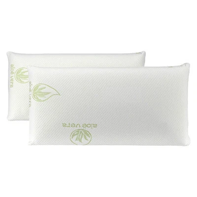 AZNAR Pack de dos almohada copos 100% viscoelástica antialérgica con aloe vera