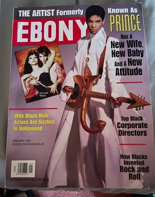 PRINCE Ebony Magazine January 1997  THE ARTIST Formerly Known As PRINCE  +