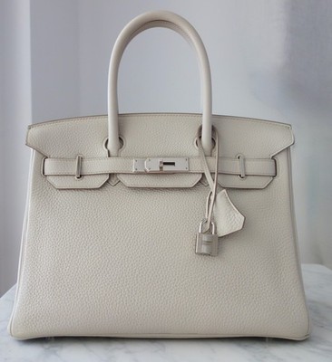 Hermes Tasche Birkin 30 Kreide