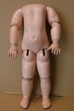 CORPS DE POUPEE ANCIENNE SFBJ/JUMEAU en composition, bois d'origine-TAILLE 36cm