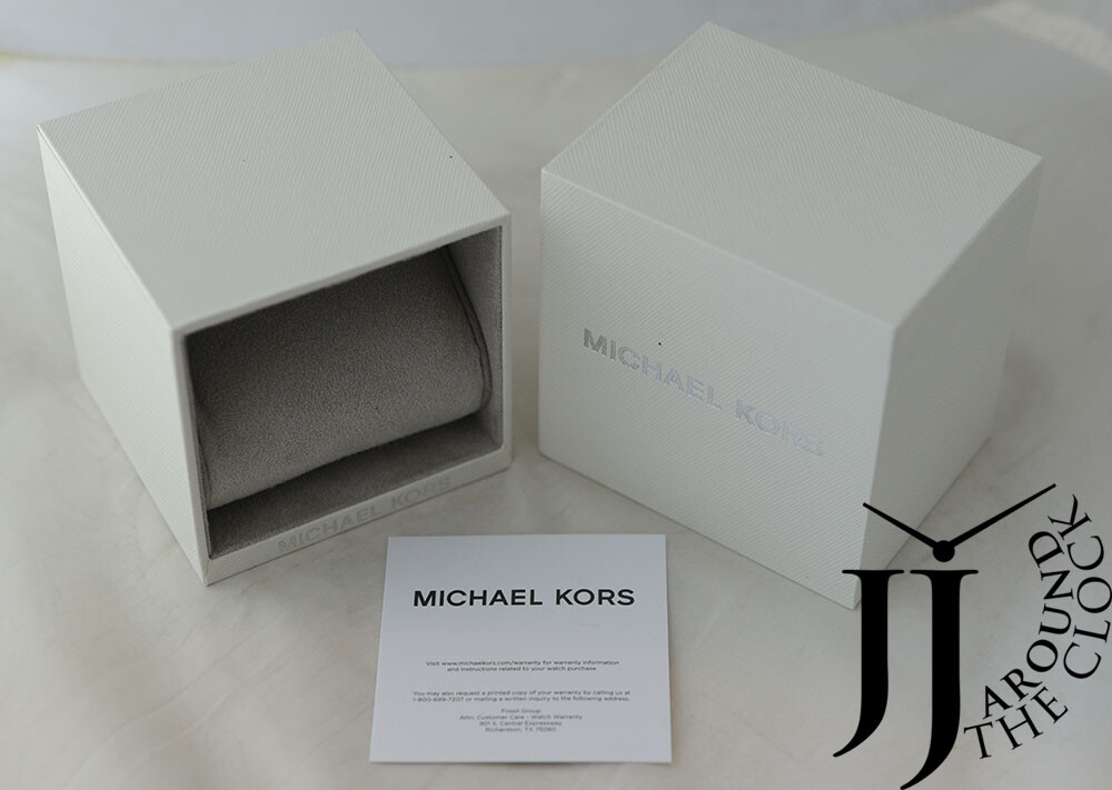 Michael Kors MK7111 Charley Ross Gold Glitz Leather Strap Watch New Michael Kors Charley Ross Gold Glitz Leather Strap Watch  main image 3