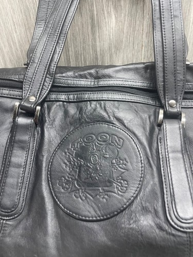 Disney Toon Channel Duffle Bag Vintage Faux Leather Black See pics - Picture 7 of 15