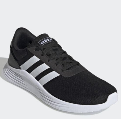 Adidas LITE RACER 2.0 Men's size 10.5 black white OrthoLite light running shoes