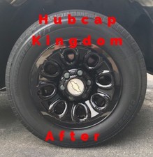 Sierra Silverado 1500 17 8-hole Black Steel Wheel Skins Covers Hubcaps Set