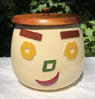 Rare Watt Pottery Esmond #34 Happy/Sad Reversible Cookie Jar