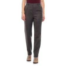 Pendleton women two pocket pants GD28AI 100 wool brown stripe sz 14 120