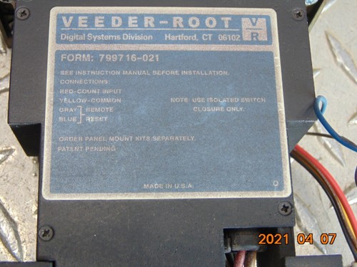 VEEDER ROOT 799716-021 DIGITALER TOTALISATOR ** KOSTENLOSER VERSAND ** - Bild 2 von 2