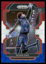 2022 Panini Prizm WWE Red White Blue #161 Noam Dar wrestling card