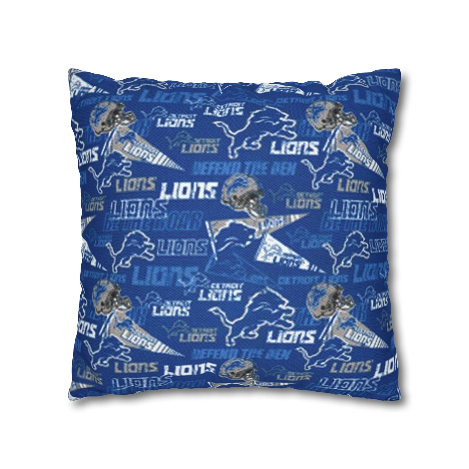 Detroit Lions Spun Square Throw Pillowcase