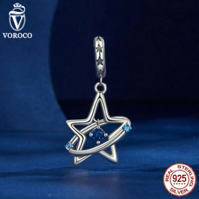 Voroco Pendant 925 Sterling Silver Bead Fox Charm CZ To Women - Foto 3