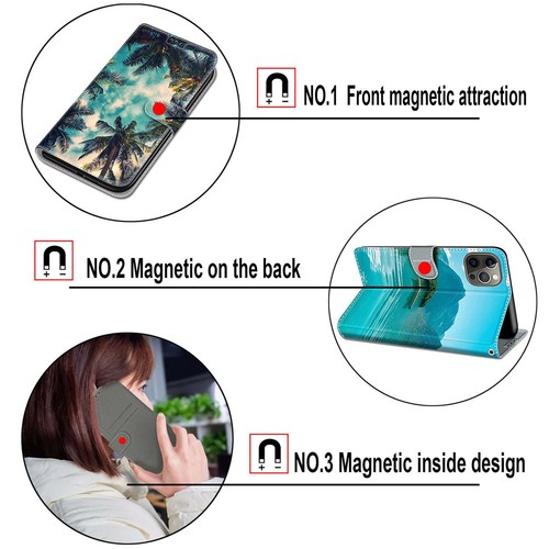 Para Samsung Galaxy S24 S23 A54 Flor Cuero PU Billetera Tarjeta Abatible Soporte Estuche - Imagen 3 de 34