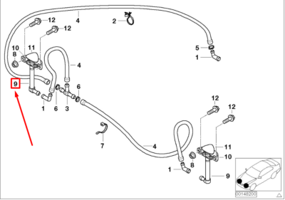 #ad NEW BMW Z8 ROADSTER E52 RIGHT SPRAY NOZZLE 61677001652 7001652 NO DUTY TO 🇺🇸 $89.98