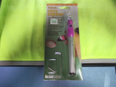NEW The Beadsmith Micro Engraver, Cordless with LED Spotlight, Includes 2 Tips