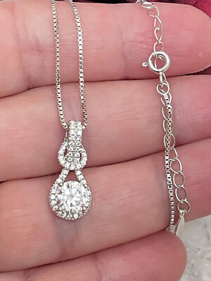 2 kt Gordion Knoten Diamant Halskette Liebe Diamant Anhänger Liebe Schmuck Frau Geburtstag