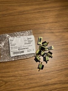 10Pc Te Amp 205203-8 Crimp D-Sub Connector, Receptacle, 9Pos, Size 20, Shell Siz