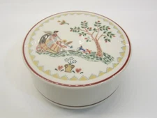 Villeroy Boch American Sampler 4" trinket jar covered dish-Pristine condition