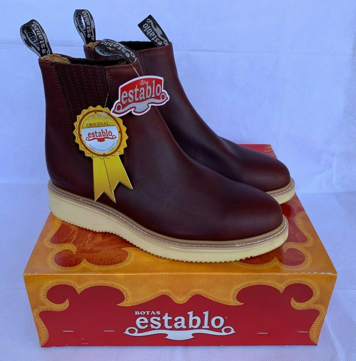 New Establo Work Ankle Boot's 551-01 OILED LEATHER SHEDRON Slip Resistant