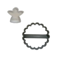 ANGEL CENTER LINZER JAM FILLED COOKIE SET OF 2 COOKIE CUTTERS MADE IN USA PR1863