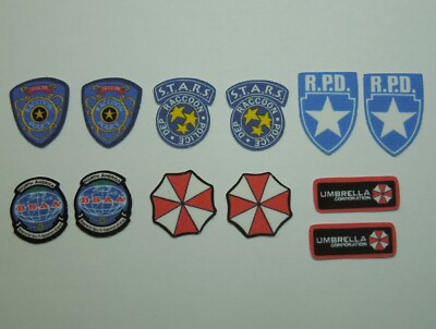 1/6 Scale Resident Evil Fabric Patches for action figures