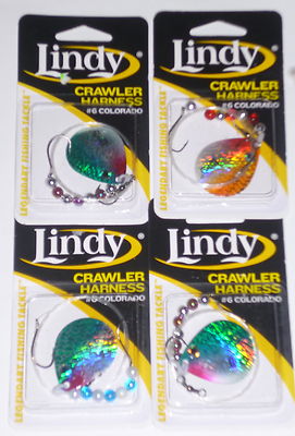 Lindy Tackle Colorado Gelb # 6 Kriechtier Spinner (Packung Mit 4-Best Farben)