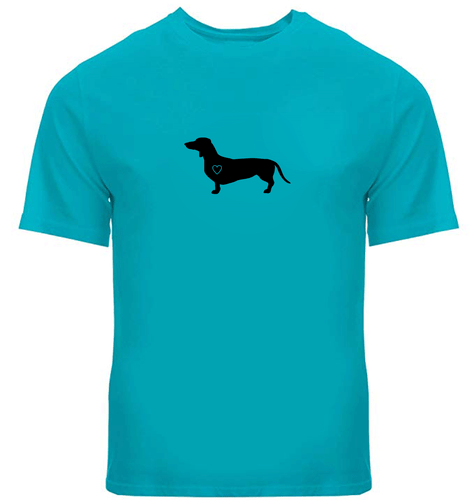 Dachshund Heart Dog Men Unisex Tee T-Shirt Graphic Gift Cute Doggy Sausage Puppy - Picture 4 of 30