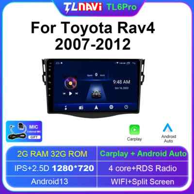 9'' 2K Screen Auto Carplay Car DVD Player For Toyota RAV 4 Radio GPS Navigation