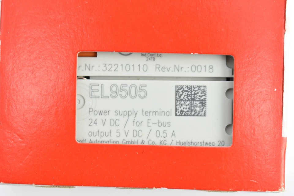 Beckhoff Netzteilklemme 24 VDC 5 V DC EL9505 ( EL 9505 ) | eBay