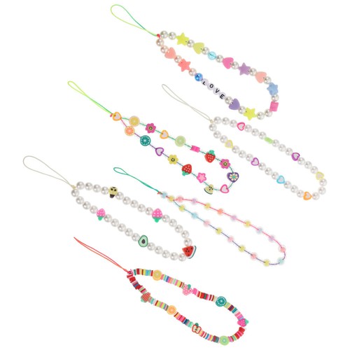 6Pcs Cell Phone Lanyard Artificial Pearl Phone Charms Phone Bracelet Chain - 第 10/12 張圖片