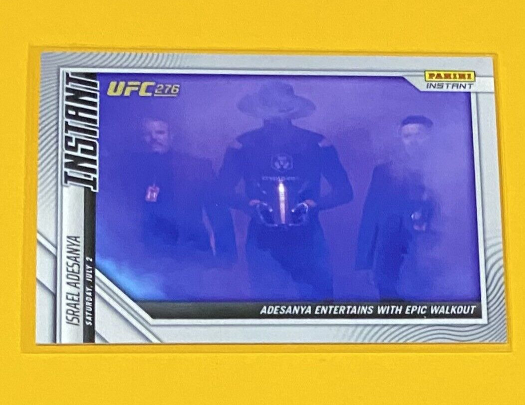2022 Panini Instant UFC Israel Adesanya ENTERTAINS EPIC WALKOUT 1/127 SP #81 🔥