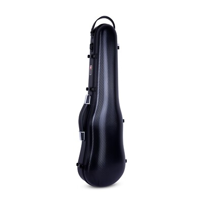 Crossrock Poly Carbon fits 4/4 Violins，Anti-Scratch Shaped Flight Case in Black