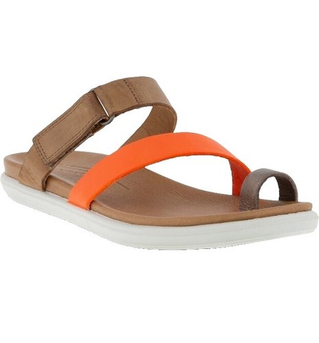 Ecco Men\'s Cosmos Brown Leather Cork Shock Point Comfort Sandals ECCO Cosmo Comfort Walking Cork Shock Point Brown Sandals  main image 2