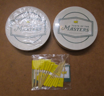 Taste Of The Masters Cardboard Coasters 12-pack & Flag Toothpicks (You Pick)