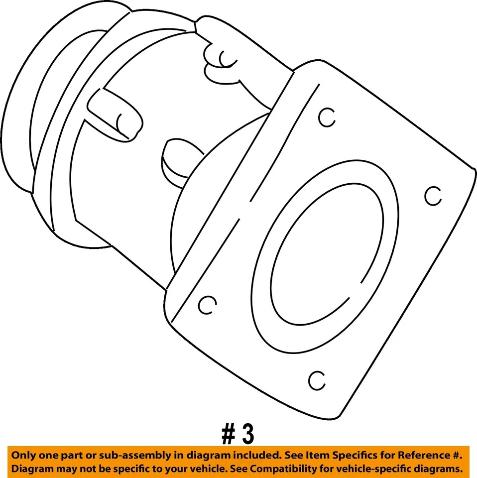 Medidor de flujo de aire de inyección de combustible usado se adapta a: Lincoln Continental 2001 8-280 4,6 grados Foto 2 de 3