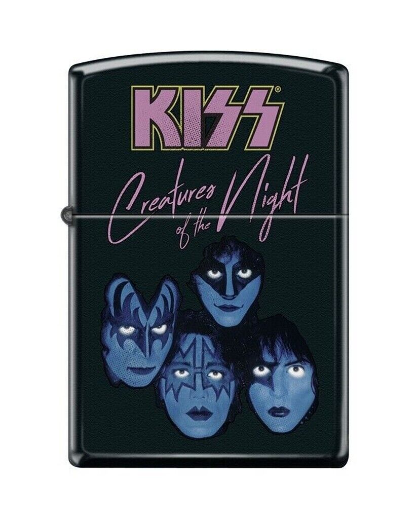 Zippo 4824 KISS Creatures of the Night Black Matte Finish Lighter. Available Now for 25.00