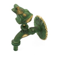 "Wasserhahn Nostalgie Gartenhahn Auslaufventil 1/2\" Nostalgisch Messing Frosch"