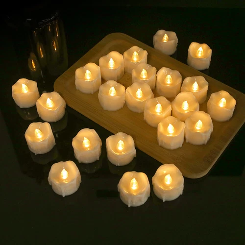 12/24PCS Flameless LED Tea Lights Votive Candles Lamp Decor Battery Operated Set - Picture 9 of 18