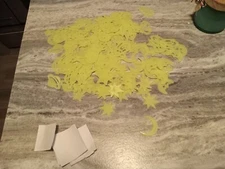 134 piece glow in the dark crescent moon planet earth shooting star Wall ceiling