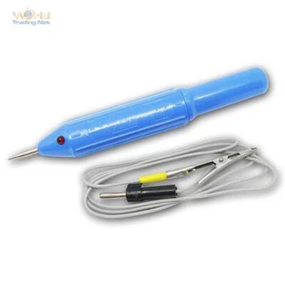 Durchgangsprüfer Stift - Prüf Fix mit LED und Kabel - Strom Prüfstift im Etui - Bild 1 von 4