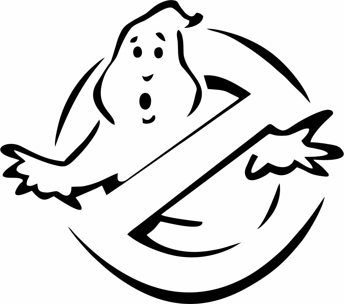 Ghostbusters Logo Black And White