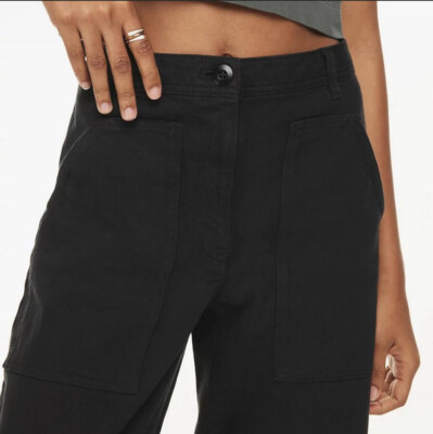 Aritzia Wilfred Free Black Modern Canvas Utility Straight Leg  display picture 1