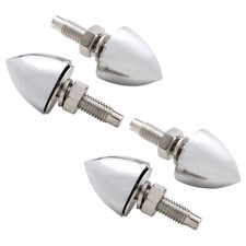 Universal Chrome License Plate Bullet Fasteners Bolts Screws Car Truck Hot Rod