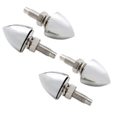 Universal Chrome License Plate Bullet Fasteners Bolts Screws Car Truck Hot Rod