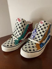 VANS Sk8-Hi 38 DX x Anaheim Factory Leather Check Men-7 Women-8.5 NWT