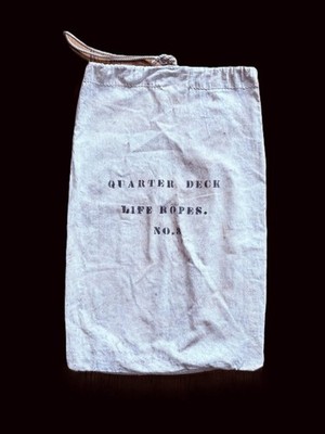 Vintage Ship Quarter Deck Life Ropes Bag