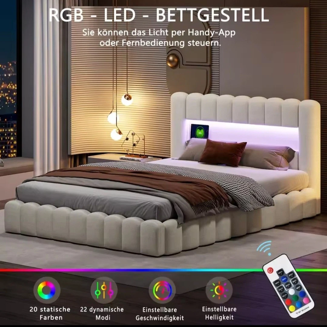 Struttura Letto Matrimoniale In Ferro 140 X 200 Cm, Telaio Letto Con 9 Piedini Anriscivolo Supporto Di Doghe Resistenti Capacita Di 300 Kg 95479124